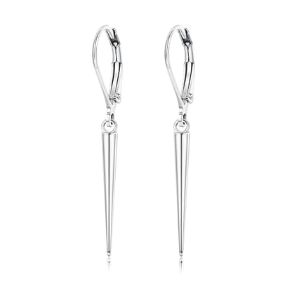 Leverback Earrings Dangle Earrings for Women Dangly Earrings Anniversary Birthday Gifts for Women - style: Spike Dangle Earrings-Silver