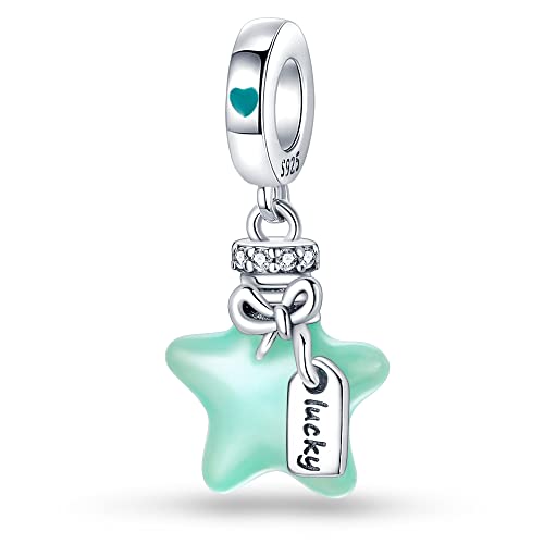 LNQOBU 925 Sterling Silver Charms Color-changing Chameleon Dangle Charm Beads Glow in the Dark Charme fits Pandora Bracelets and Necklace Jewelry Gift for Women - style: E-Glow in the dark Blue Stars Charms