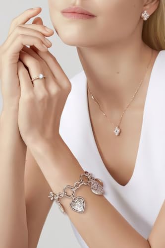Gold & Silver Heart Chain Link Bracelets For Women - color: AMZ-SL22347A