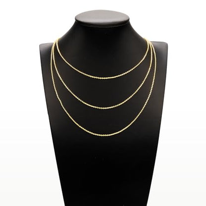 YOUBEIYEE 10 Pieces 18K Gold Plated Oval Jewelry Making Chains | Necklaces Bulk with Extender Chains - color: Gold Oval