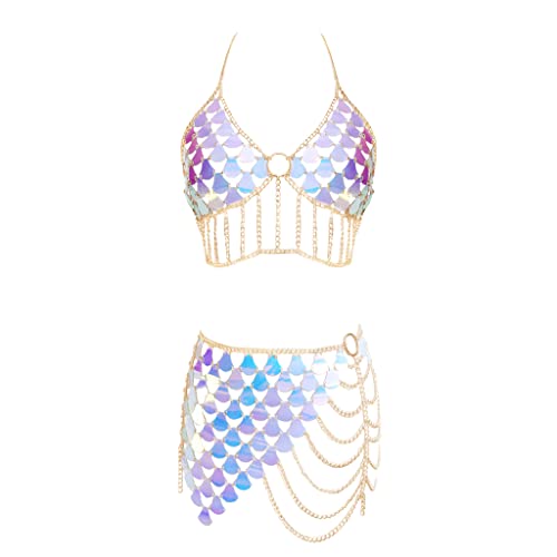 Women's Sexy Suit Body Chain - color: G-Gold Colour