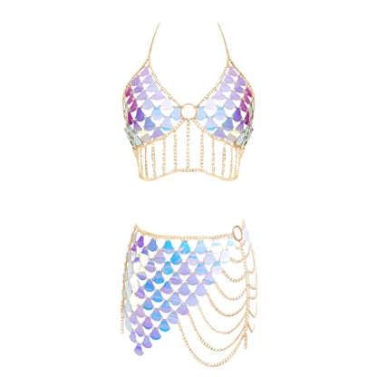 Women's Sexy Suit Body Chain - color: G-Gold Colour