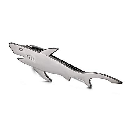Yoursfs Novelty Marine Animals Tie Clip for Men Shark Whale Unique Cool Personalized Business Tie Bar Pin Jewelry for Valentine's Day Gifts - style: Grey Shark