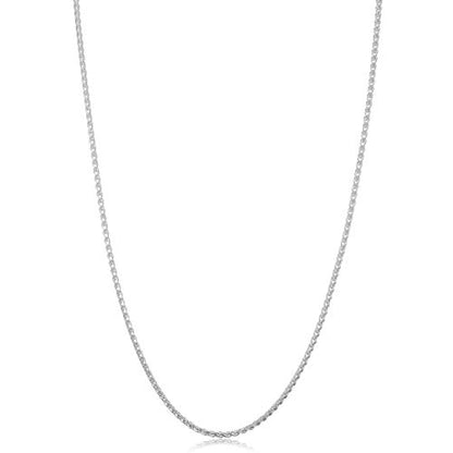 Kooljewelry 925 Sterling Silver Round Wheat Chain Necklace (1 mm, 1.5 mm, 2 mm or 2.6 mm) | Made in Italy - size: 26 inch, style: 1.5 mm wide