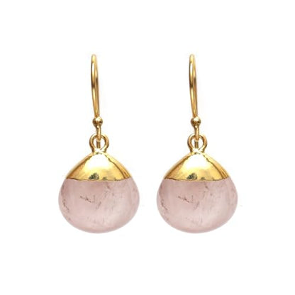 Gempires Gemstone Teardrop Dangle Earrings for Women, Boho Birthstone | Handmade natural gemstone teardrop dangle earrings — choose from 20+ stones and birthstones, boho pear drops on 14k gold.