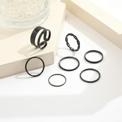 Knuckle Rings Set for Women,Simple Smooth Finger Stackable Rings Set Vintage Joint Finger Rings Vintage Midi Rings Festival