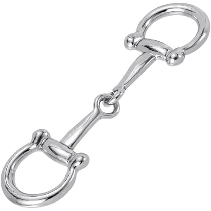 Joez Wonderful Scarf Ring Clip, Wide Band Chunky Chain Silk Scarf Buckle, Shawl Clips Scarf Clasp Holder Scarves Pin - color: (Horsebit) Silver