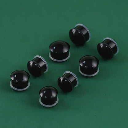 Precise Dimensions Set Color Acrylic O-Ring Ear Plugs Tunnels Gauges Stretcher Piercings Kit - color: Black, size: 15-18mm