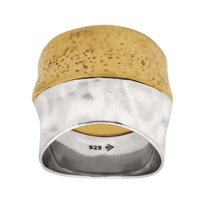 Silpada 'Rain or Shine' Textured Ring in Sterling Silver and Brass
