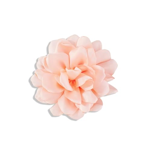 Elegant Large Cloth Flower Brooches Big Camellia Flower Pin for Women Dainty Cloth Fabric Rose Brooches Dress Skirt Scarf Hat Pins Clothing Decoration Accessories - color: Pink 2