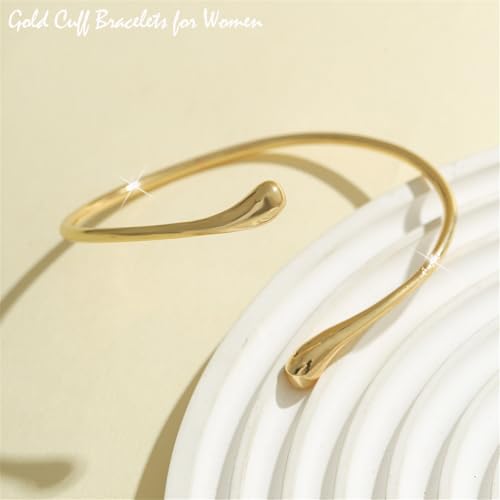 Charm Thin Cuff Bangle Bracelets for Women Dainty Adjustable Bar Bracelet Minimalist Adjustable Open Metal Cuff Bangle Bracelets Armlet Jewelry