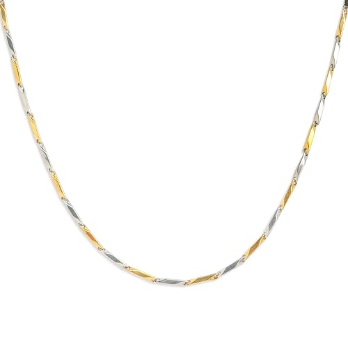 Jean Beau Gold Choker Necklace for Women, Simple 18K Gold Plated Adjustable Link Chain Prom Jewelry Gifts - color: Gas