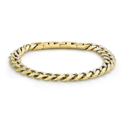 Reeds Two-Tone Stainless Steel 11mm Curb Chain Bracelet