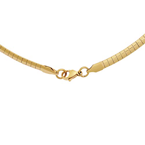 Italian Omega Chain Necklace - color: Gold, size: 4mm