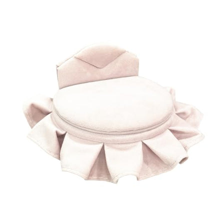 Openable Sofa Jewelry Box, Earrings Necklace Storage,Round Bed | Miniature Sofa Velvet Chair, Gift for Girls and Women - color: Round Bed