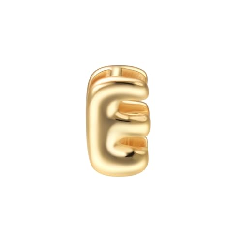 Initial Pendant Gold DIY Name Necklace Accessories Suitable for 1mm Chain - style: Letter-E