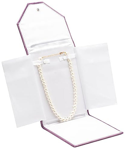 Velvet Necklace Jewelry Travel Folder Storage Display Case (Dark Purple) - color: Dark Purple
