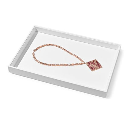 White PU Leather Jewelry Display Tray for Earrings Bracelet Necklace Jewelry Display Flat Tray Catchall - size: 1 Grid
