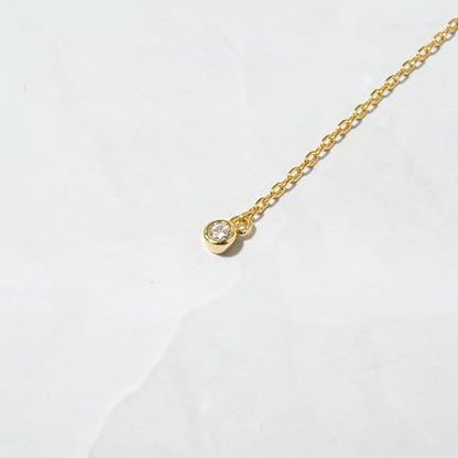 Lariat Necklace for Women, Dainty Long Necklaces, 14k Gold/Silver Plated Y-Shaped Drop Chain Necklace, Simple Layered Necklaces, Trendy Jewelry Gifts - style: Single CZ Y Necklace-Gold