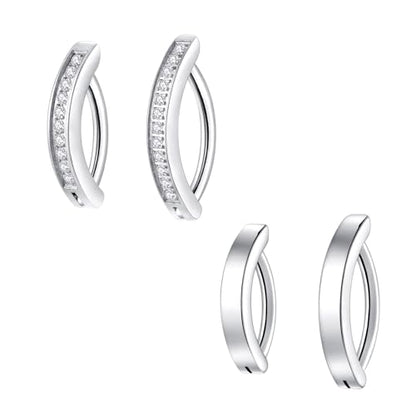 Clicker Belly Button Ring Hoop Belly Button Ring 14G Navel Ring | Surgical stainless steel hinged belly button ring for belly button piercing, navel body jewelry for women and men - color: 4pcs Silver