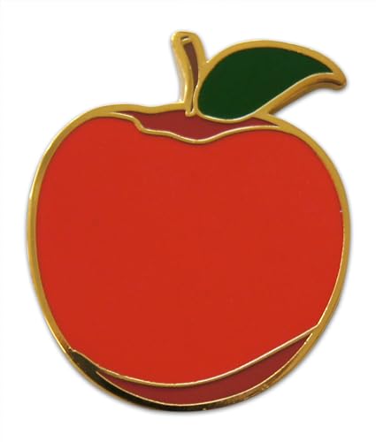 Novel Merk Fruit Lemon, Strawberry, or Orange Appreciation Lapel Pin, Hat Pin & Tie Tack Set with Clutch Back - style: 3-Apple