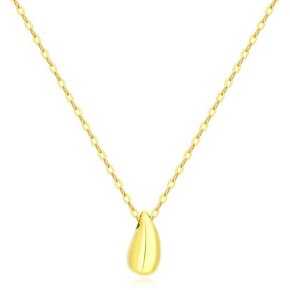 EVEYE S925 Sterling Silver Necklace For Women, Teardrop Pendant Necklaces, Pear Pendant Necklace Jewelry Minimalist style Gift - color: Yellow Gold
