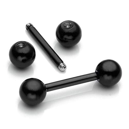 Zysta 4 Pairs Stainless Steel 14/16G Mixed Colors Body Piercing Barbells 6-16mm Post Studs Earring NippleTongue Helix Tragus Cartilage Labret Medusa Lip Eyebrow Straight Bar Ball Screw … - color: 4mm Ball,8mm Post