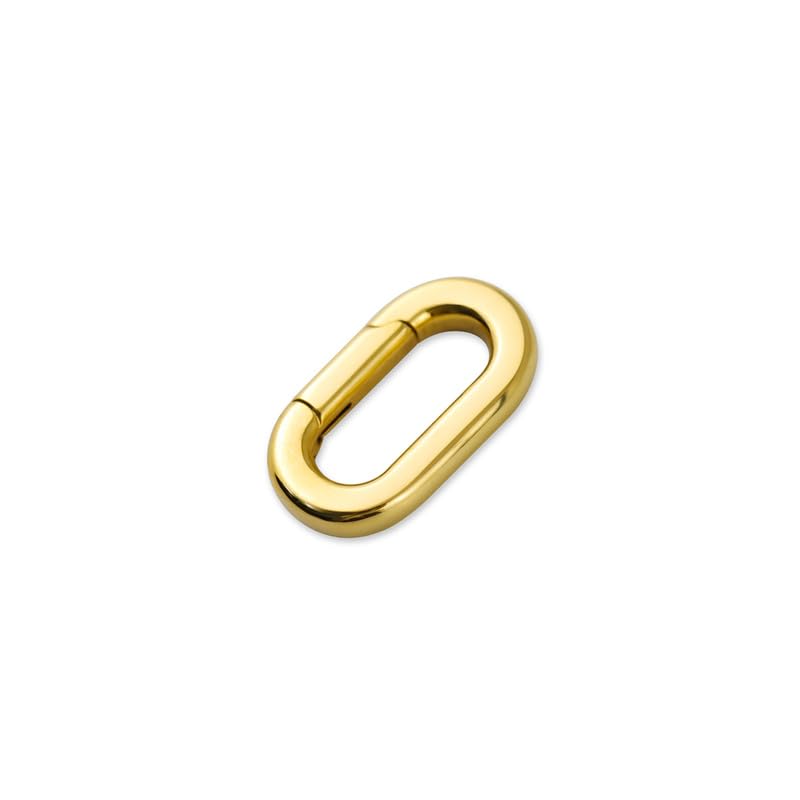 1Pc Oval Spring Clasps Connector Rings for Keychain DIY Crafts (Gold(1.25cm)) - color: Gold-A