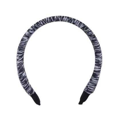 Padded Headband for Women for Women (Grey Stripe) - color: Striped Grey