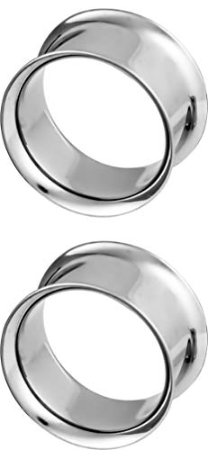 Forbidden Body Jewelry Ear Gauges, Ear Tunnels, Tunnels For Ears, Surgical Steel Mirror Finish Double Flared Tunnel Plug Earrings - style: 2pcs: 25mm (1")