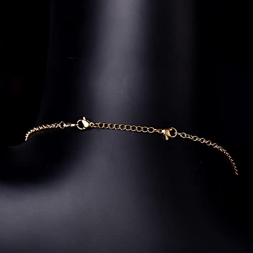 5Pcs Gold Stainless Steel Necklace Extender Chain Necklace Extenders for Bracelet Anklet Stainless Steel Chain Extenders for Jewelry Making (2in 3in 4in 5in 6in) - color: Gold