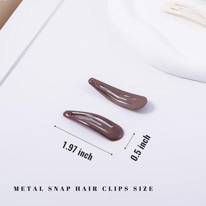 20 PCS Metal Snap Hair Clips Water Drop No Slip Barrettes for Women Bright Small Hair Clips For Thick And Thin Fine Hair,Green Red Brown Yellow Dark Blue,1.97 x 0.5 In. - color: Green Red brown Yellow Dark Blue
