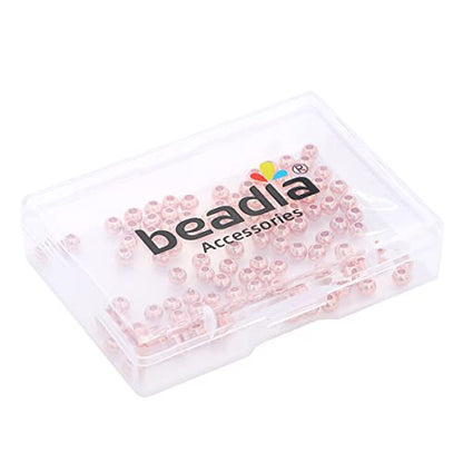 Rose Gold Plated Round Spacer Beads 4mm 100pcs for Jewelry Making Findings Non Tarnish - color: Rose Gold, size: 4mm