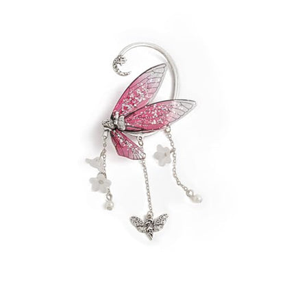 Ear Cuffs for Women, Hook without Pierced Ear Bone Clip Climber Earrings, Butterfly Shaped Ear Clip Wrap Around Earring No Piercing Cuff Earrings for Women - color: Purple