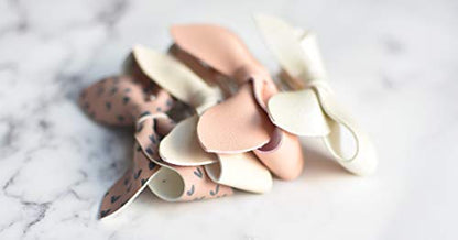 California Tot Girl's Mixed Bow Clips Fully Lined Strong Grip Non Slip for Fine Hair (Mia Set of 4) - color: Mia Set of 4