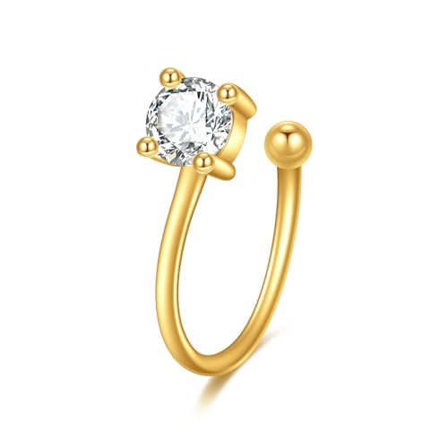 KECHO 14K Gold Ear Cuff Earrings Hypoallergenic Non Piercing Cartilage Earring Jewelry Gifts for Women - style: CZ