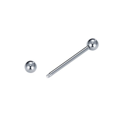 VCMART Nipple Rings Tongue Rings Stainless Steel 14G Straight Barbells Piercing Jewelry 12mm,14mm,16mm,18mm - color: 8 -silver & black