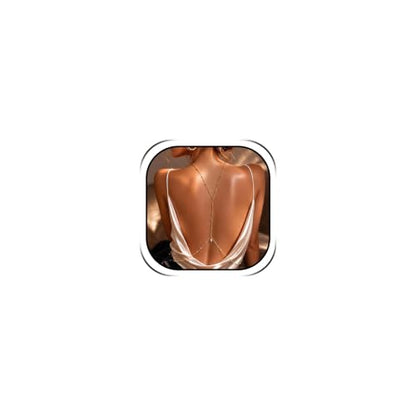 Back Necklace for Backless Dress Rhinestone Body Chain Jewelry for Women Backdrop Necklace Bridal Dress Crystal Wedding Jewelry Gift - color: A8：pearl