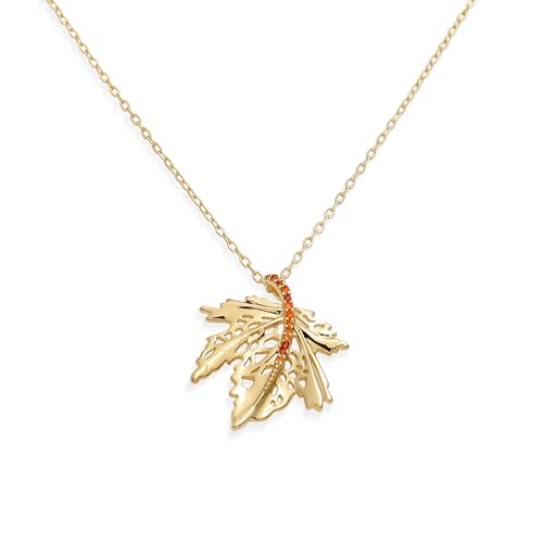 Sonateomber Gold Stone Pendant Necklace for Women, Chunky Statement Dainty Heart Oval Natural Gemstone Dangle Necklaces Wedding Prom Accessories Fashion Jewelry Gift - color: Maple