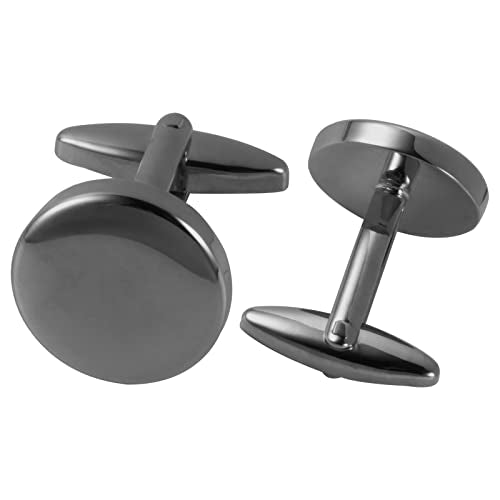GWD Cufflinks and Tie Clip Set Personalized Cuff Links Business Wedding - style: Black