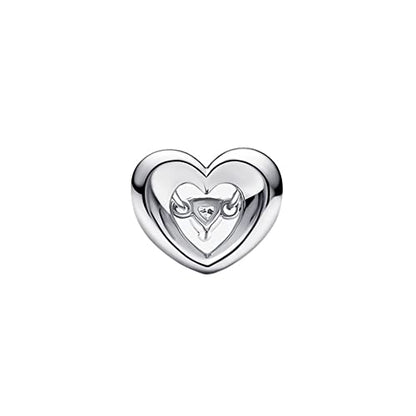 Jewelry Love Heart Charms for Women Bracelets and Necklaces | 925 Sterling Silver,Mother's Day Birthday Christmas - color: Silver Radiant Heart Floating Stone Charm