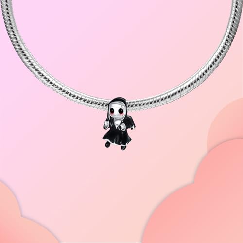 LUXILLA Charms for Bracelets & Necklace 925 Sterling Silver Charms Elephant Happy Birthday Charm Fit for Valentine's Day Mother's Day Jewelry Gift for Women - color: Ghost Nun Charm