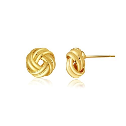 SHERLOVE Chunky Knot Gold Earrings Women Statement Drop Dangle Earrings | 14K Gold Plated Hypoallergenic Lightweight,Trendy Dainty Elegant Cute,Women Gold Jewelry Fashion Accessories Gifts - color: Knot Gold E