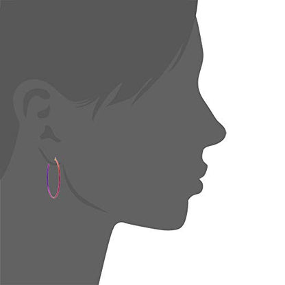 Rounded Hoops Earrings (20mm-60mm Diameter) - color: Rainbow 50mm