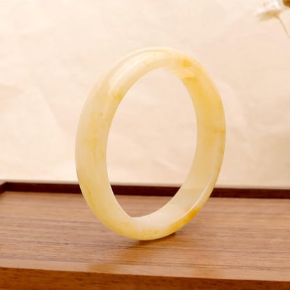 Chunky Resin Wide Bangle Bracelets for Women, Trendy Statement Minimalist Acrylic Bracelet Prom Holiday Jewelry Gift - color: Beige