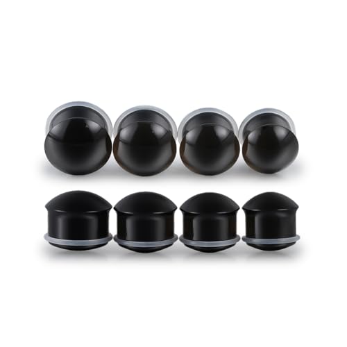 Precise Dimensions Set Color Acrylic O-Ring Ear Plugs Tunnels Gauges Stretcher Piercings Kit - color: Black, size: 15-18mm