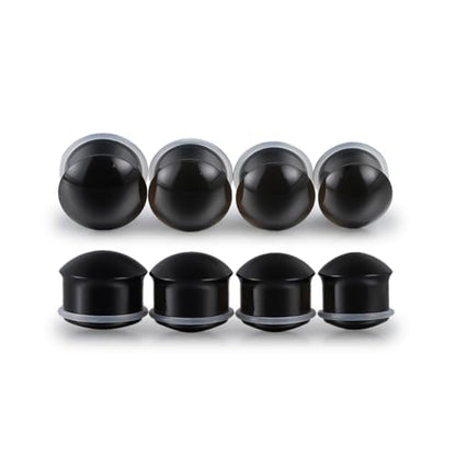 Precise Dimensions Set Color Acrylic O-Ring Ear Plugs Tunnels Gauges Stretcher Piercings Kit - color: Black, size: 15-18mm