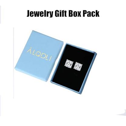 925 Sterling Silver 2-4 Carat Lab Simulation-Diamond Stud Earrings 5A Cubic Zirconia Stud Earrings Hypoallergenic White Gold Plated, Perfect Jewelry Gifts - style: Asscher Cut 7MM