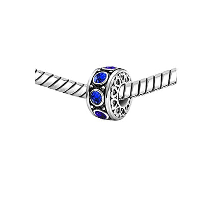 KunBead January-December Birthstone Birthday Heart Bead Charms Compatible with Pandora Bracelet for Mom Daughter Grandma Granddaughter Nana Auntie Wife Sister Best Friend - color: SEP