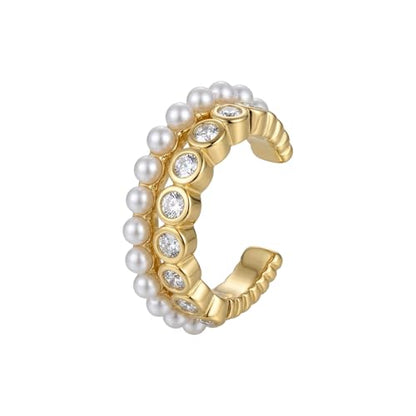 Non‑Piercing Ear Cuff for Women – Adjustable 14K Gold Plated 316L Surgical Stainless Steel, Hypoallergenic Minimalist Everyday Jewelry